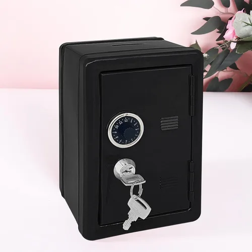 Vista 6 de Alcancía segura para niños, caja fuerte de metal con llave, caja de ahorro de dinero para niños y niñas, los mejores bancos de regalo
