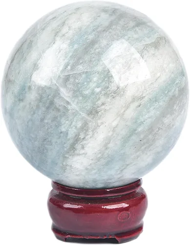 Vista 160 de JIC Gem Piedra Natural de Jaspe Africano Cristal de Curación Esfera Adivinación Bola de Piedra Preciosa, Feng Shui Reiki Aura Decoración