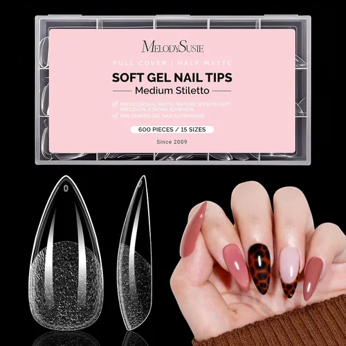 Vista 21 de MelodySusie Puntas de uñas cuadradas extralargas en X, 600 unidades, 12 tamaños, acrílico transparente, uñas a presión para extensiones de bricolaje