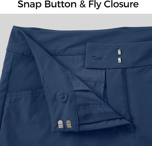 Vista 22 de Willit Pantalones cortos de golf de 4.5 pulgadas para mujer, de secado rápido, casuales, con bolsillos, resistentes al agua