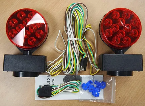 Vista 4 de ProlinePI - Kit de luz magnética LED de 12 V para remolque, remolque, caravana, remolque, coche, barco, camión para remolque RV Dolly Tail