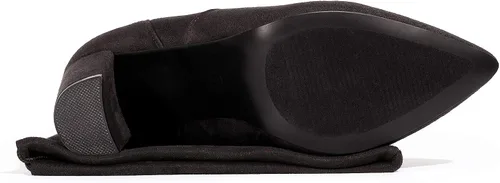 Vista 7 de Dream Pairs - Botas altas sobre la rodilla a la moda, ajustadas y con tacón grueso para mujer