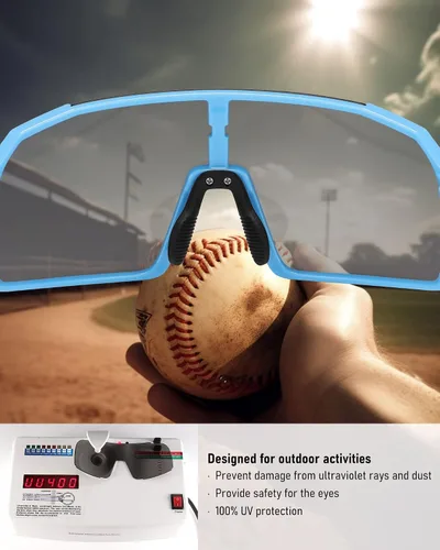 Vista 3 de Gafas de sol de béisbol juveniles para niños y caras pequeñas, para hombres y mujeres, ciclismo, esquí, bicicleta, deportes al aire libre