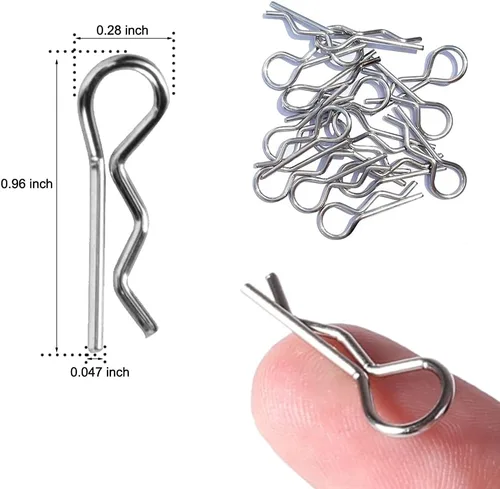 Vista 3 de 120pcs RC Car Body Clip Pins R Shell Hebillas para RC Piezas de Coche Camión Buggy Crawler Curso corto