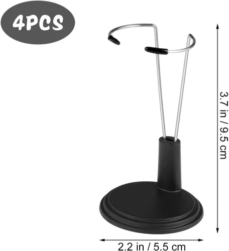 Vista 2 de STOBOK Doll Stand, 4pcs 15cm Doll Display Stand s Storage Rack Portable Display Holder house Accessories for Storage, Figure Holder