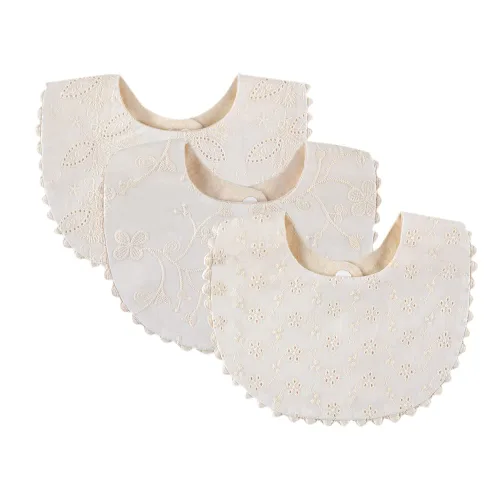 Vista 12 de Babero de bebé para niñas, reversible, impermeable, hecho a mano, de algodón natural, de 0 a 12 meses, paquete de 2