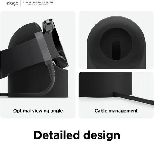 Vista 5 de elago GW2 Soporte de Carga Compatible con Samsung Galaxy Watch 8/8 Classic, 7/Ultra, 6/6 Classic, 5/5 Pro (40, 43, 44, 45, 47mm)