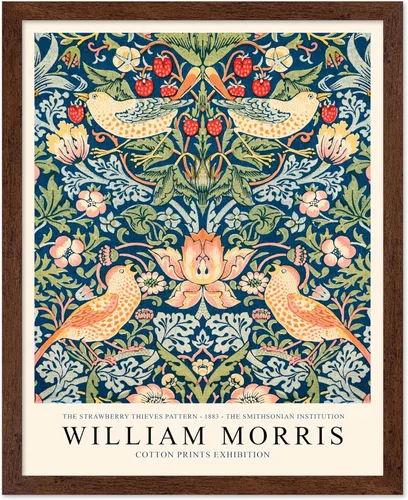 Vista 12 de Poster Master Impresión Vintage del Ladrón de Fresas - Póster Retro de William Morris - Arte de Patrón Floral - Regalo para Hombres y Mujeres