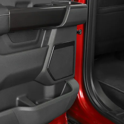 Vista 6 de Linskip Compatible con calcomanías de altavoz de audio para puerta, marco de altavoz de puerta, accesorios interiores para Ford F150 2021 2022