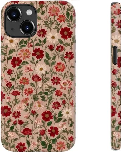 Vista 17 de bemal Funda para iPhone 12 Mini, estética, vintage, floreciente, peonía, concha, femenina, compatible con MagSafe, moderna, única, moderna, moderna