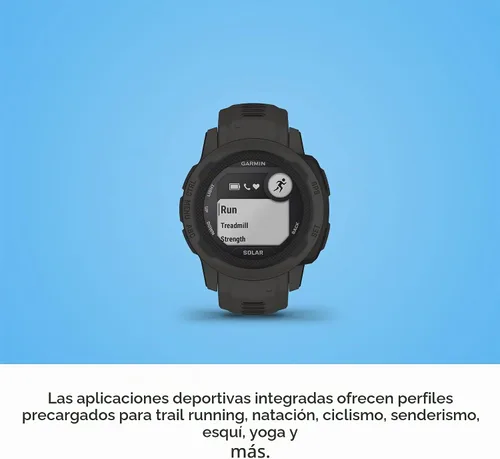 Vista 4 de Garmin Instinct 2S Solar, reloj resistente para exteriores de menor tamaño con GPS y con capacidad de carga solar, construido para todos los Grafito