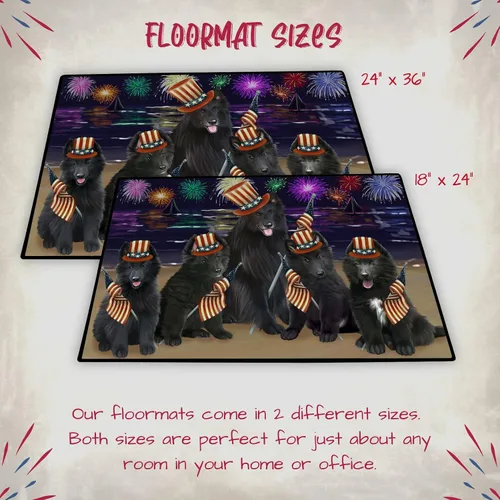 Vista 6 de Doggie of the Day Belgian Shepherd Dogs Floor Mat - 4th of July Independence Day - Best Dog Doormat - Protector Decor - Unique Portrait Art