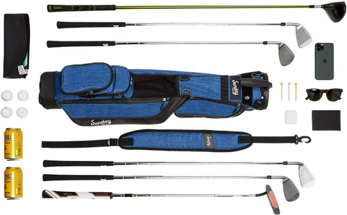 Vista 7 de The Original Sunday Golf Loma Bag - Bolsa de golf ligera con correa y soporte, fácil de transportar bolsa de pie para campo de prácticas, par 3