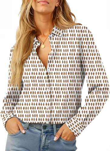 Vista 24 de Soft Non-Iron Wrinkle-Free Button Down Shirts for Women Dress Shirts Collared Blouses Formal Business Work Tops
