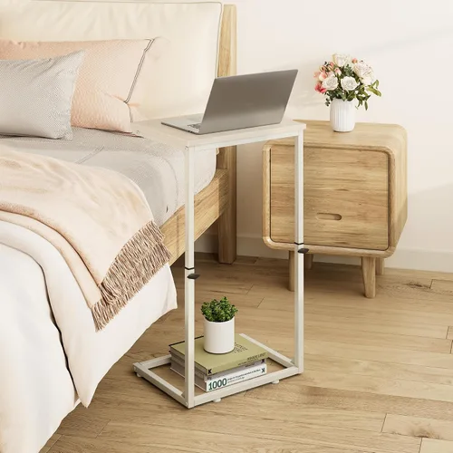 Vista 7 de Vagusicc C Shaped End Table for Couch, 33.2'' Tall C Table Adjustable Height Side Table, Small Side Table for Small Spaces, Couch Tables that Slide