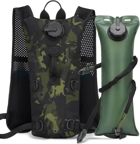Vista 9 de Mochila de hidratación para correr, chaleco ligero con bolsa de mochila de agua de 3 litros, sin BPA para senderismo, maratón, ciclismo
