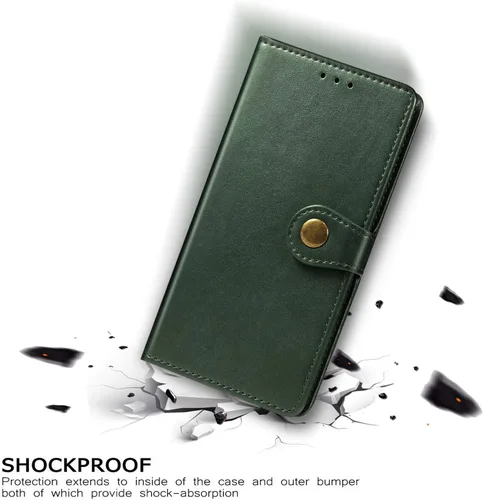 Vista 6 de Funda compatible con Nothing Phone 1, compatible con Nothing Phone One (A063) de piel sintética con ranura para tarjetas, soporte para cartera