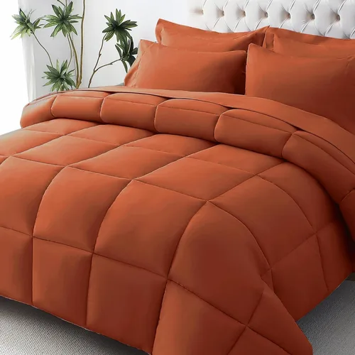 Vista 45 de JOLLYVOGUE Juego de edredón individual XL, cama ultrasuave en una bolsa, tamaño individual XL, 5 piezas, juego de ropa de cama certificado Oeko-TEX
