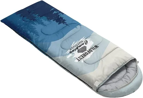 Vista 2 de Saco de dormir para adultos y niños, furgoneta de campamento de montaña verde, ligero, cálido, portátil, para interiores y exteriores, impermeable