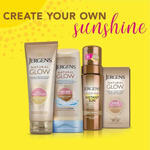 Vista 5 de Jergens - Manopla aplicadora corporal natural brillante, guante de bronceado reutilizable Mezcla sin rayas, protege las manos, cobertura uniforme