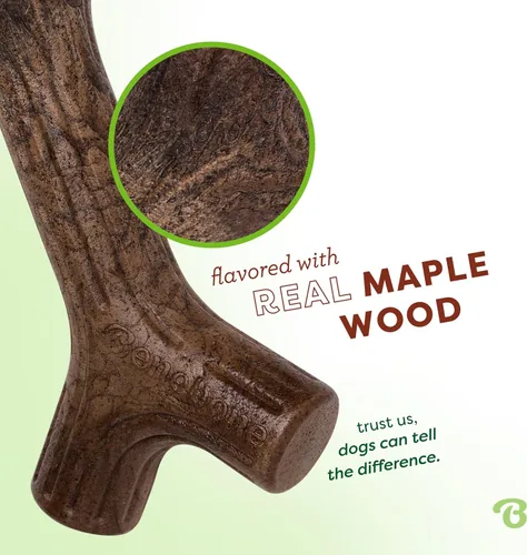 Vista 2 de Benebone Maplestick - Juguete para morder de madera real duradero para perros, fabricado en Estados Unidos, tamaño L Huesos de perro duraderos