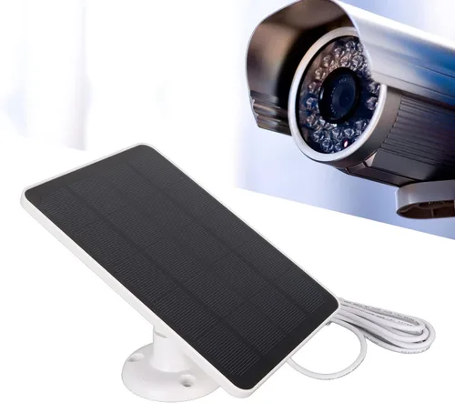 Vista 4 de Panel solar para cámara de seguridad, para cámara de seguridad de 5 V, cargador de cámara impermeable IP65, cámara de vigilancia con batería