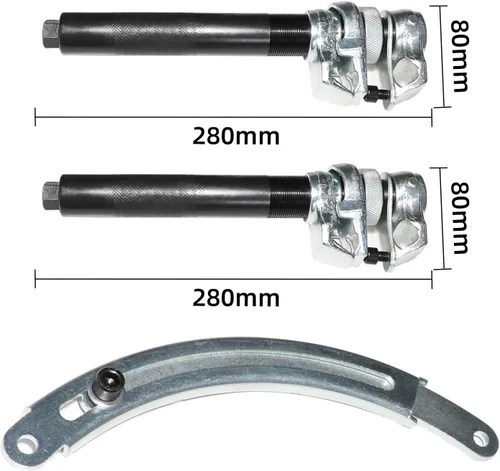 Vista 6 de DPTOOL Herramienta de compresor de resorte automotriz, 2 piezas de alta resistencia, compresores de resorte helicoidal, herramienta con soporte