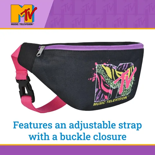 Vista 3 de MTV Logo Fanny Pack, Crossbody Waist Belt Bag