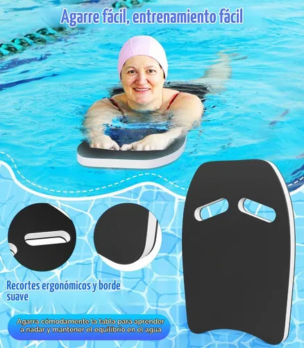Vista 4 de MoKo Tabla de natación de dibujos animados, tabla de ejercicios de piscina, equipo de ejercicio para promover la posición de natación natural