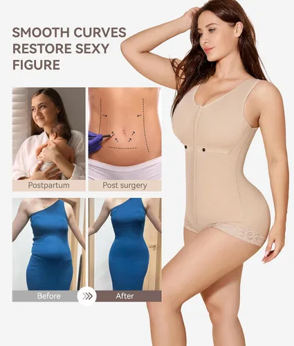 Vista 6 de M MYODRESS Fajas Colombianas - Prenda de compresión para abdominoplastia para mujer, faja moldeadora posparto
