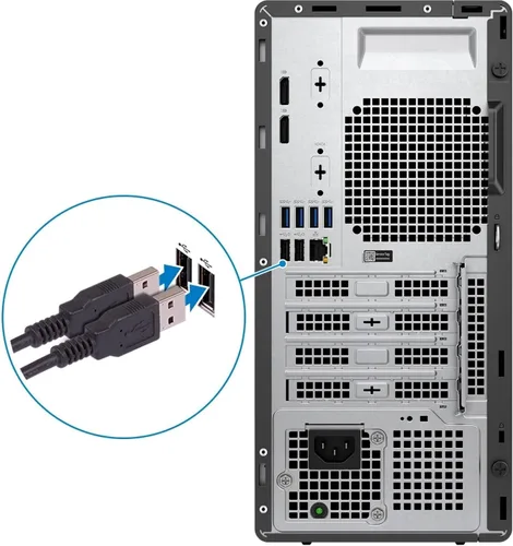 Vista 4 de Dell OptiPlex 5000 Computadora de sobremesa Intel Core i7 de 12ª generación i7-12700 Dodeca-core (12 núcleos) 2.10 GHz - 16 GB RAM DDR4 SDRAM - 512