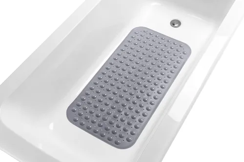 Vista 13 de Tapete de ducha antideslizante de 20"x20" (solo duchas lisas/sin textura, no para sobre desagüe) Seguro, limpio, lavable a máquina, agarre superior