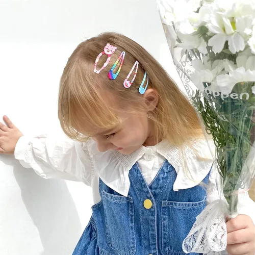 Vista 7 de Funtopia - 100 pinzas para el cabello, lindas pinzas para mujeres, adolescentes, niñas, niños, coloridas, sin deslizamientos, de metal, frutas