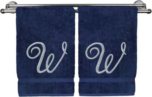 Vista 71 de Toalla de mano con monograma, regalo personalizado, 16 x 30 pulgadas, extra absorbente, 100% algodón turco, acabado de rizo suave, para baño, cocina