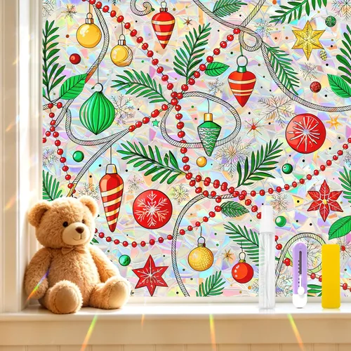 Vista 19 de SOMWISE Película de privacidad para ventana de vidrio esmerilado con herramientas, bloqueo de calor, anti-UV, antirreflejo, adherencia estática