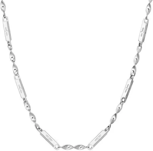 Vista 19 de Collar minimalista con cadena irregular Y2k para uso diario, versátil, joyería de moda para mujer, plata Dorado-1