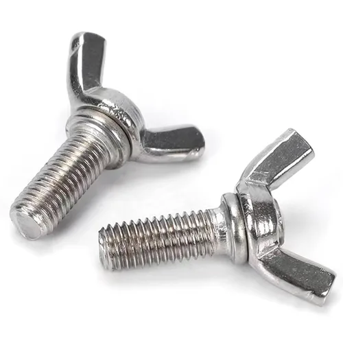 Vista 3 de M3-0.5 x 6mm Tornillos de mariposa de ala de acero inoxidable 304, pernos de ala, sujetadores de máquina, tornillos de mano para equipos