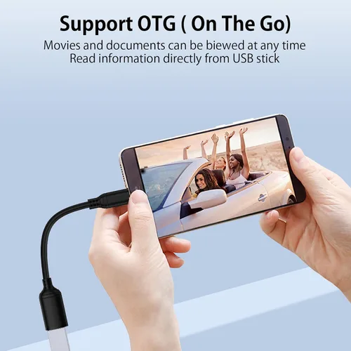 Vista 4 de Adaptador USB C a USB OTG para Android, 5Gbps On The Go USB3.0 USBC macho a USB-A hembra Adaptador Android OTG Cable para Samsung Galaxy S26 S25 FE