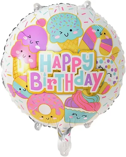 Vista 5 de 10 globos de caramelo, globos de gran número, helados, dulces, Sundae, globos de aluminio para niñas, suministros de decoración de fiesta