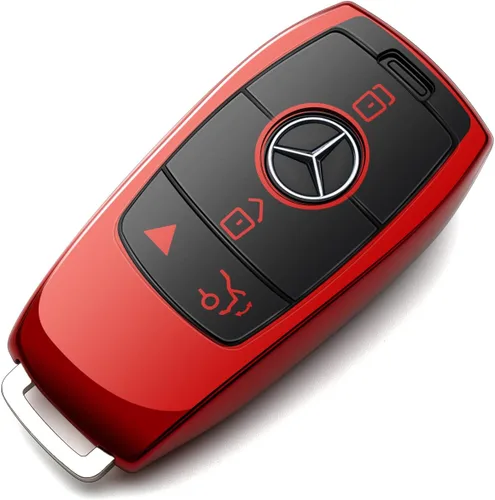 Vista 8 de Compatible con funda para llavero Mercedes Benz, accesorios azules