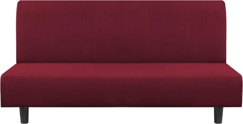 Vista 45 de Funda para futón Flamingo P de gran elasticidad sin brazos - Funda para sofá futón de tamaño completo y queen, de jacquard suave y grueso