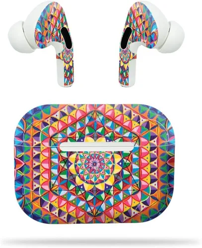 Vista 11 de MightySkins - Funda protectora de vinilo compatible con Apple Airpods Pro, diseño de cheurón azul bebé, protección duradera y única, fácil