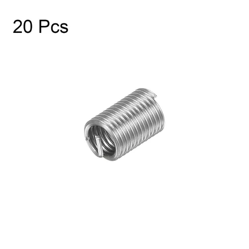 Vista 3 de HARFINGTON 20pcs Insertos de rosca de alambre M3 x 0.5 3D 304 Acero inoxidable helicoidal alambre en espiral roscado manga