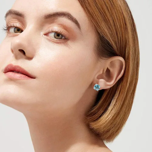 Vista 6 de Varios aretes de tuerca con temática de la vida marina del océano, juego de 30 pares, múltiples perlas de cristal, concha marina, escala de peces