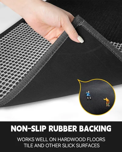 Vista 4 de Hargiis Tapete de cocina de goma antideslizante, lavable, absorbente para piso, lavable a máquina, para frente del fregadero, puerta, lavandería