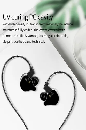 Vista 4 de CCZ Melody - Monitores intrauditivos tipo C, auriculares dinámicos híbridos de doble controlador intrauditivo 1BA+1DD HiFi con cable, músicos IEM