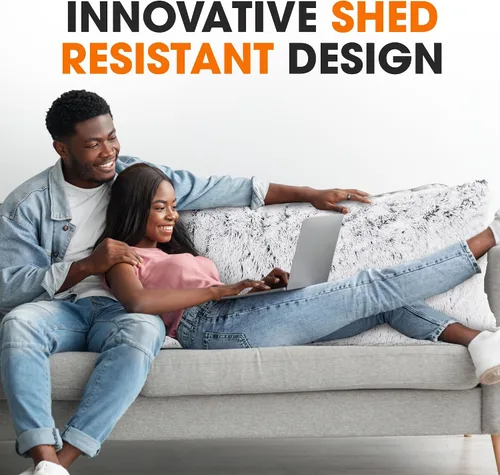 Vista 4 de Cheer Collection Almohada larga para el cuerpo, almohada larga suave y mullida para sofá y cama, almohada de felpa para dormir de lado, almohada