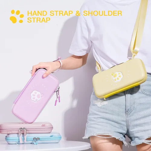 Vista 7 de JINGDU Carrying Case for Nintendo Switch Lite, Cute Accessories Kit Compatible with Switch Lite for girls, Include Screen Protector, Thumb Grip
