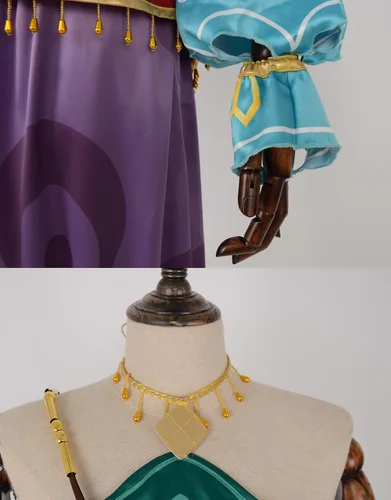 Vista 6 de miccostumes Disfraz de ciudad de juego para mujer, disfraz de Halloween
