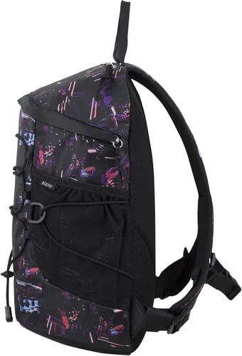 Vista 3 de BODHI Colección Athleisure, Mochila Midi - Estampado Sensorial NegroLigero